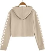 Meikulo Crop Tops for Teen Girls Hoodies Two Piece Outfits Tracksuit Activewear Kids Cute Long Sleeve Sweatshirts Sweatpants Beige, 9-10 Years: Clothing, Shoes & Jewelry - Image 3