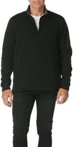 Long Sleeve Fleece Quarter-zip, Caviar, Large at Amazon Men’s Clothing store - Image 3