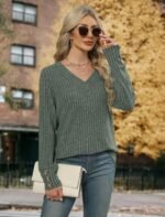 Womens Tops Trendy Winter Clothing Womens Sweaters Early Fall Fashion Must Haves Clothes Fall Outfits for Women 2025 Long Sleeve Shirts Business Dressy Casual Comfiest Airport Outfits Teachers Work at Amazon Women’s Clothing store - Image 3