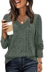 Womens Tops Trendy Winter Clothing Womens Sweaters Early Fall Fashion Must Haves Clothes Fall Outfits for Women 2025 Long Sleeve Shirts Business Dressy Casual Comfiest Airport Outfits Teachers Work at Amazon Women’s Clothing store