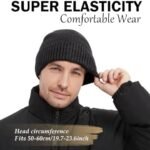 Wmcaps Winter Men Women Fleece Lined Beanie Knitted Hats, Soft Thermal Stocking Skull Caps for Cold Weather, Fashion Headwear for Outdoor (Black) at Amazon Men’s Clothing store - Image 4