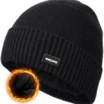 Wmcaps Winter Men Women Fleece Lined Beanie Knitted Hats, Soft Thermal Stocking Skull Caps for Cold Weather, Fashion Headwear for Outdoor (Black) at Amazon Men’s Clothing store