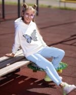 Girls 2 Piece Outfits Toddler Girl Clothes Hoodie Sweatsuits Long Sleeve Pullover Sweatshirt Sweatpants Athletic Tracksuits Jogger Causal Kids Clothing Sets Fall Winter Fashion Lounge Set Blue 4T-5T: Clothing, Shoes & Jewelry - Image 4