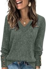 Womens Tops Trendy Winter Clothing Womens Sweaters Early Fall Fashion Must Haves Clothes Fall Outfits for Women 2025 Long Sleeve Shirts Business Dressy Casual Comfiest Airport Outfits Teachers Work at Amazon Women’s Clothing store - Image 5